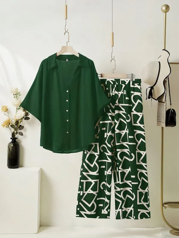 Green_Top_With_Printed_Palazzo_Pants
