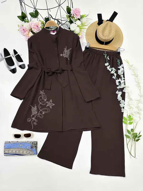 Brown_Diamond_Work_Palazzo_Pants