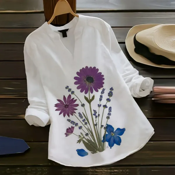 Purple_Daisy_Garden_Rayon_White_Ladies_Top