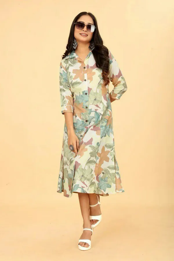 Green_Floral_Printed_Midi_Maxi_Dress_|_A-Line_Kurta