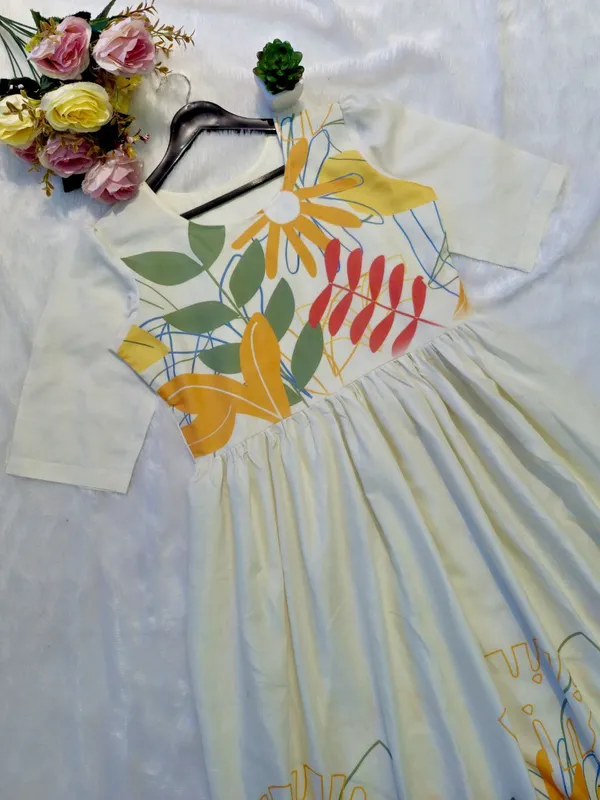 Cream_Floral_Cotton_Printed_Casual_Trending_Midi_Dress