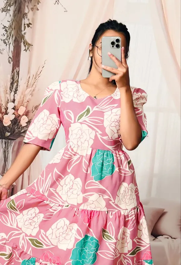 Pink_Floral_Cotton_Printed_Casual_Trending_Midi_Dress