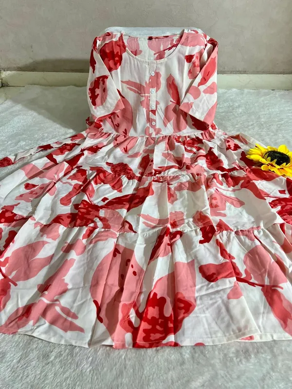 Red_Floral_Print_Fit_And_Flare_Cotton_Midi_Dress