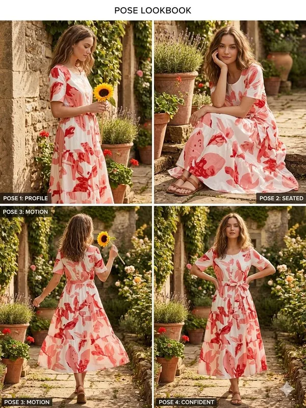 Red_Floral_Print_Fit_And_Flare_Cotton_Midi_Dress