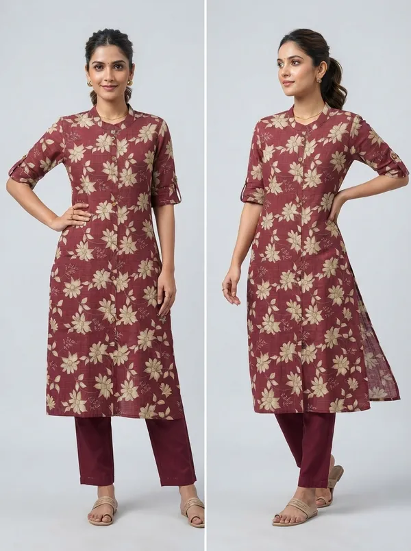 Amaya_Wine_Sunshine_kurta_set
