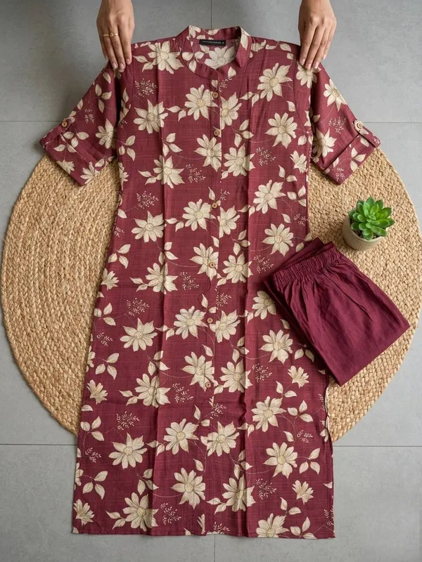 Amaya_Wine_Sunshine_kurta_set