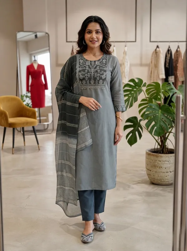 Steel_Grey_Grace_Embroidered_Kurta_Set_with_dupatta