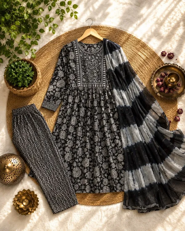 Black_Trendy_kurta_set
