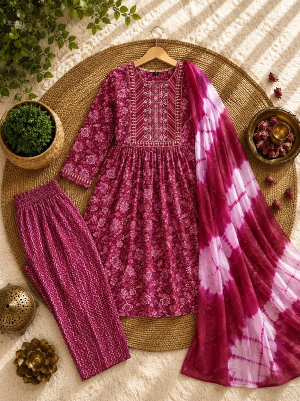 Fuchsia_Trendy_kurta_set