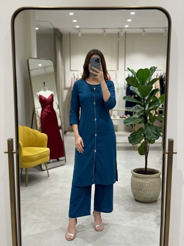 Peacock_Blue_Premium_Easy_breezy_Co-ord_sets