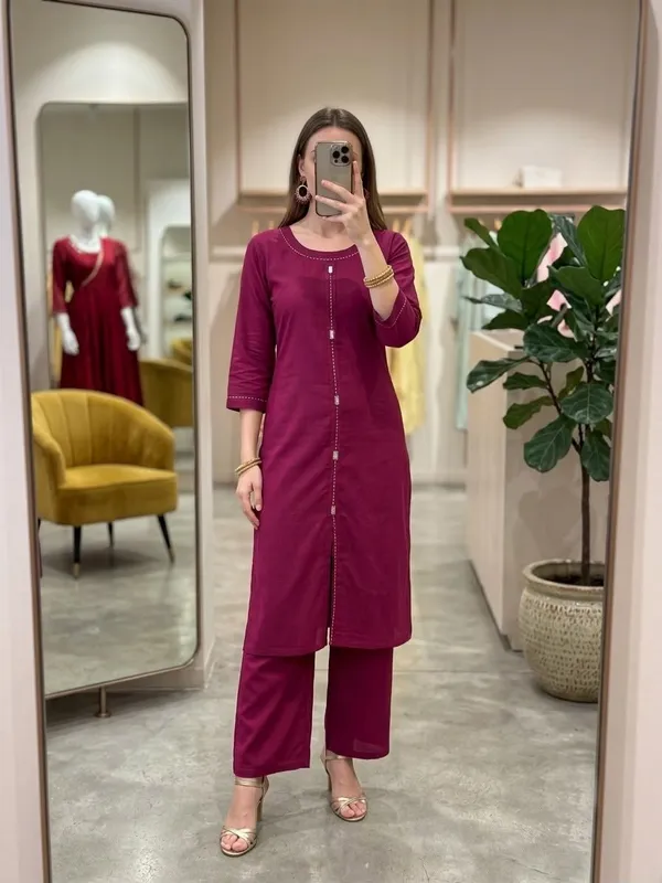 Maroon_Premium_Easy_breezy_Co-ord_sets