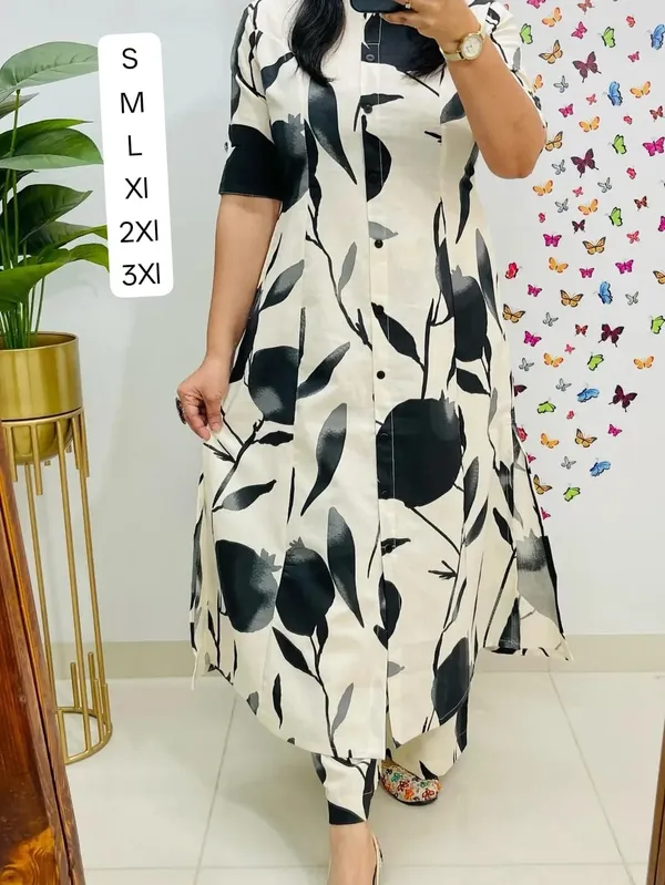 Off-white_with_black_leaf_print_Co-ord_Sets