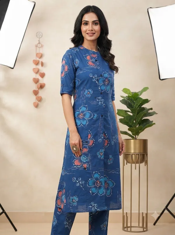 Deep_Royal_Blue_with_white_floral_print_Co-ord_Sets