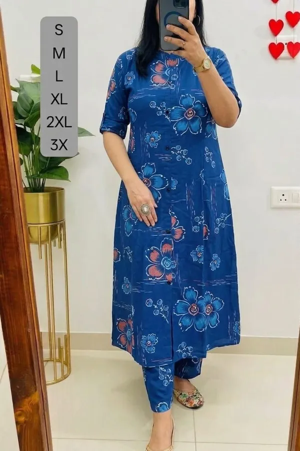 Deep_Royal_Blue_with_white_floral_print_Co-ord_Sets