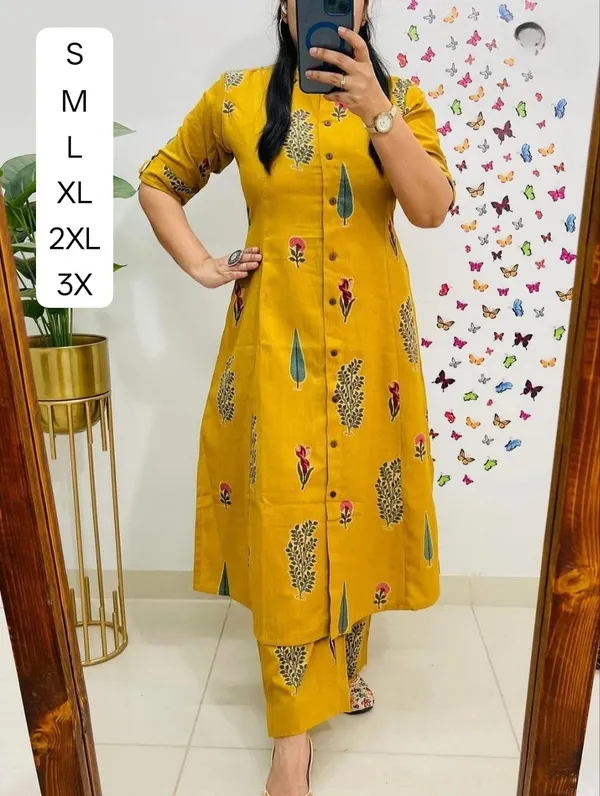 Mustard_Yellow_with_white_floral_print_Co-ord_Sets
