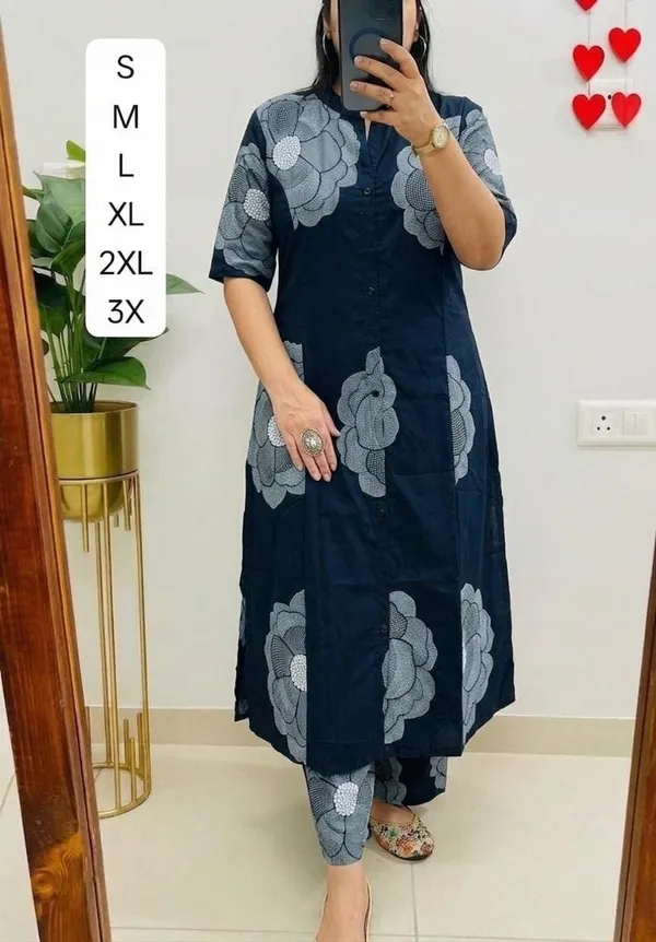 Navy_Blue_with_white_floral_print_Co-ord_Sets