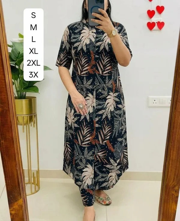 Charcoal_with_beige_floral_print_Co-ord_Sets