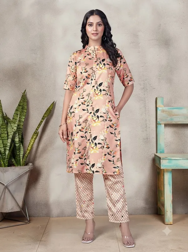 Sand_with_brown_floral_print_Co-ord_Sets