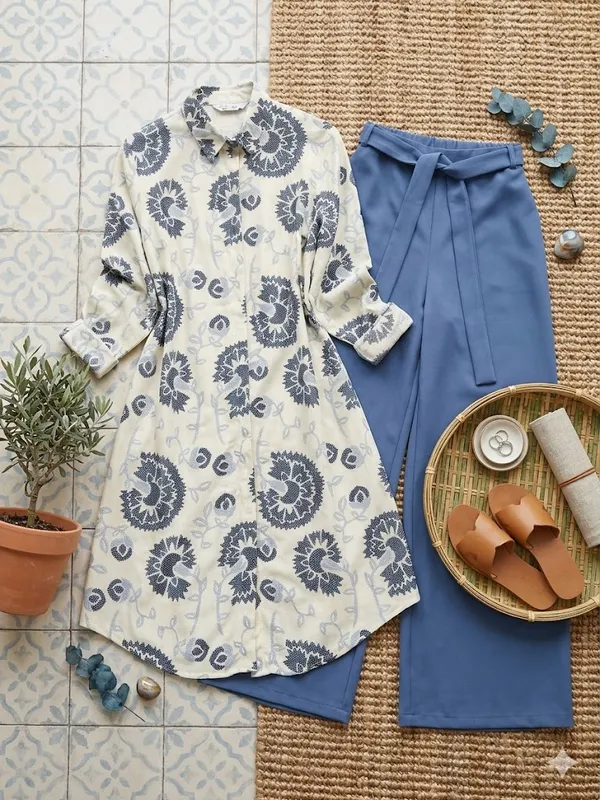 Blue_Medallion_Printed_Top_With_Palazzo_Pants