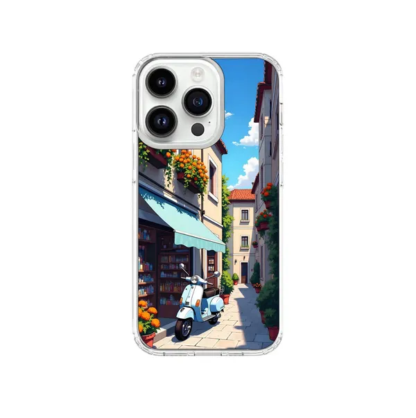 European_Street_Scene_Transparent_Phone_Case