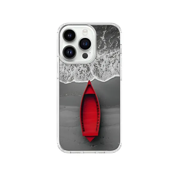 Red_Boat_Beach_Phone_Case_-_Clear_Protective_Cover_for_iPhone
