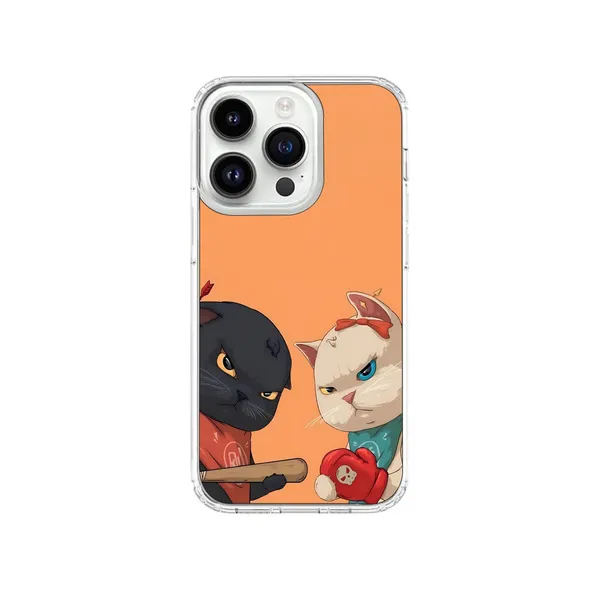 Cute_Boxing_Cats_Transparent_iPhone_Case