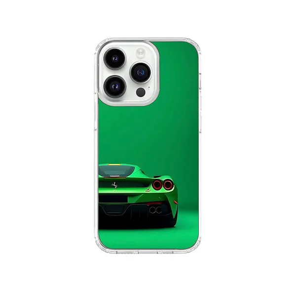 Green_Supercar_Transparent_Hard_Case_for_iPhone_13/14_Pro