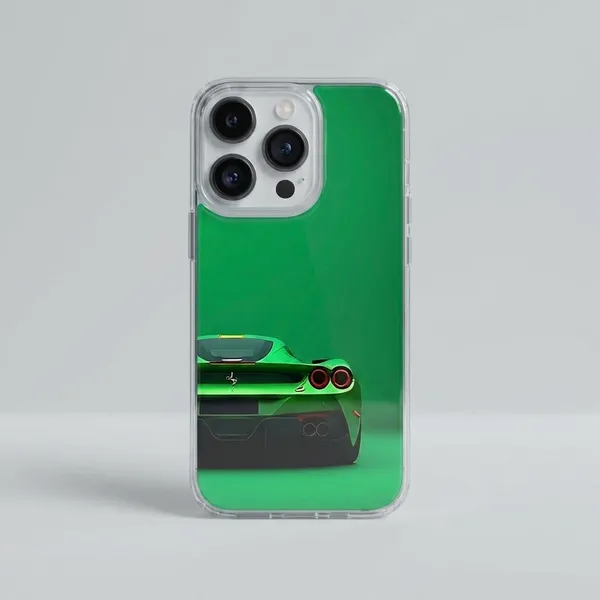 Green_Supercar_Transparent_Hard_Case_for_iPhone_13/14_Pro
