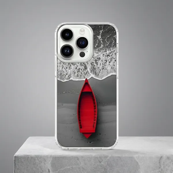 Red_Boat_Beach_Phone_Case_-_Clear_Protective_Cover_for_iPhone