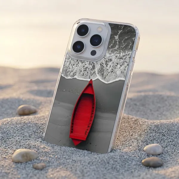 Red_Boat_Beach_Phone_Case_-_Clear_Protective_Cover_for_iPhone