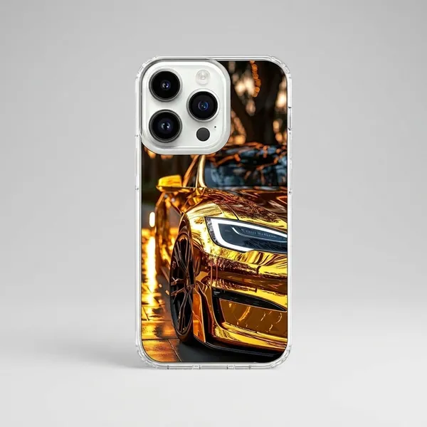 Luxury_Gold_Sports_Car_Transparent_Phone_Case_for_iPhone