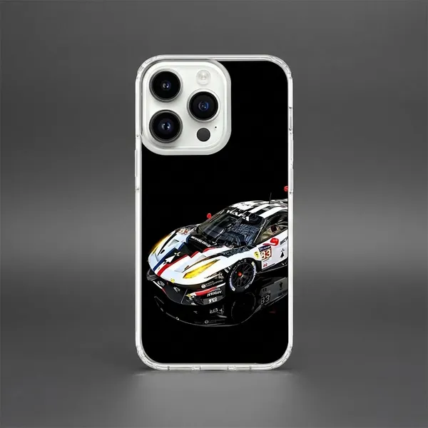 Racing_Car_Phone_Case_-_White_&_Red_Design_with_Clear_Protective_Bumper