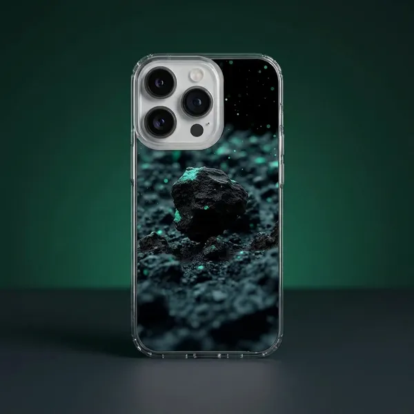 Clear_Protective_Phone_Case_with_Dark_Rock_and_Teal_Nature_Design