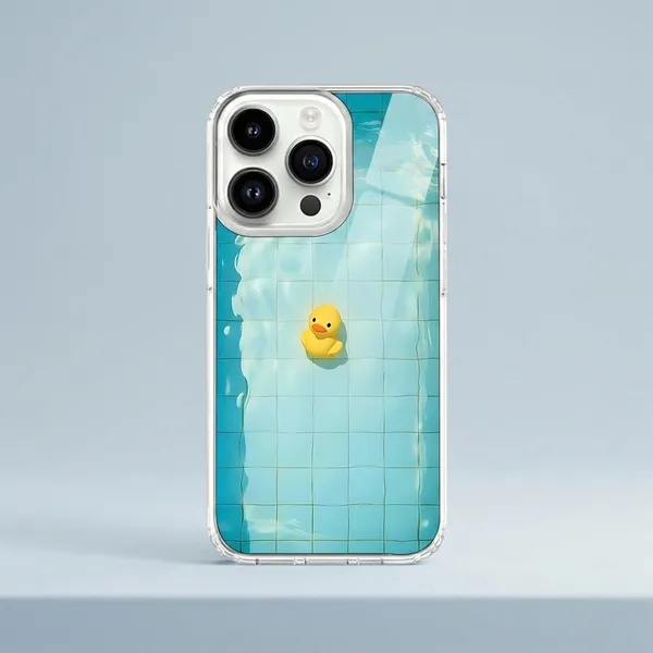 Swimming_Pool_Phone_Case_with_Rubber_Duck_-_Clear_Protective_Cover_for_iPhone