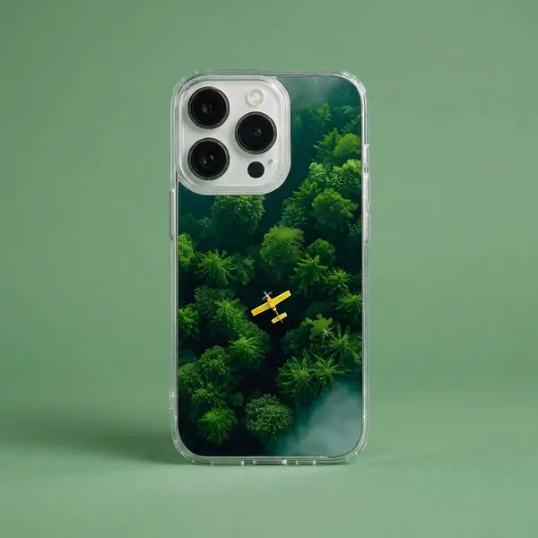 Clear_Aerial_Forest_Print_iPhone_Case_with_Yellow_Airplane_Design