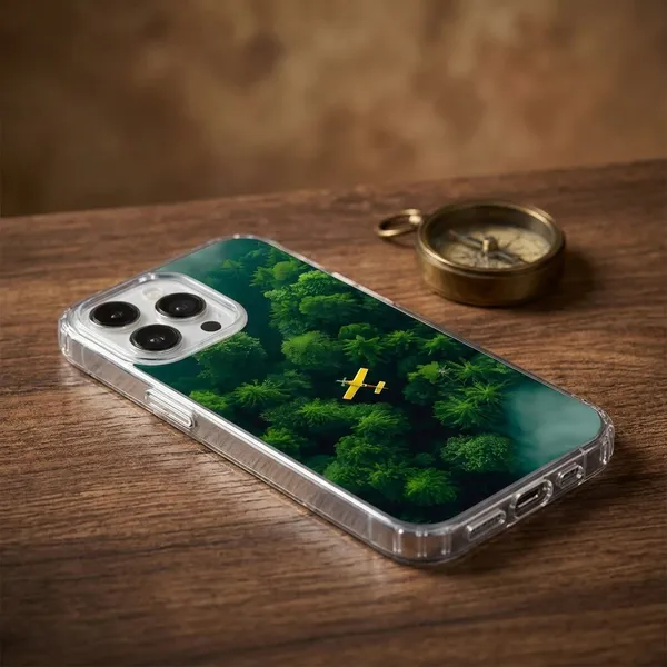 Clear_Aerial_Forest_Print_iPhone_Case_with_Yellow_Airplane_Design