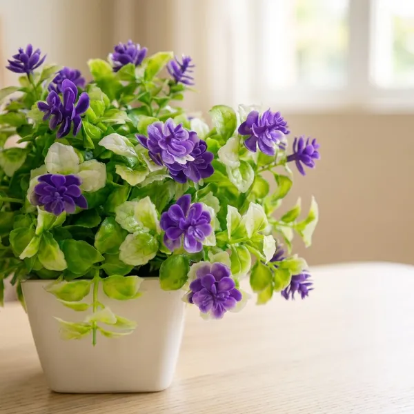 Purple_And_Green_Plastic_Artificial_Flower_Bonsai_Plant_With_Pot_For_Home_Decor_And_Floral_Decoration