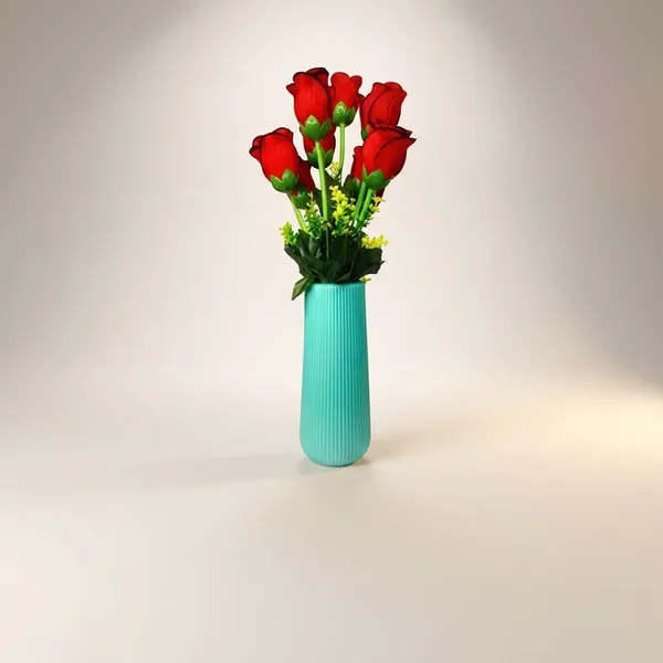 Green_Plastic_Decorative_Plastic_Flower_Vase_For_Flower_Arrangement_And_Home_Decor
