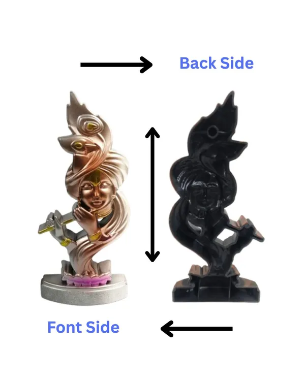 rose_gold_Plastic__lord_Krishna_Statue_Idol_Desk_Decor_And_Office_Use