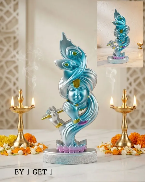 sky_blue__Plastic__lord_Krishna_Statue_Idol_Desk_Decor_And_Office_Use