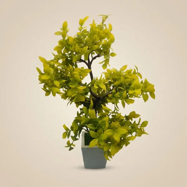 Green_And_Yellow_Plastic_Artificial_Bonsai_Plant_With_Pot_For_Home_Decor_And_Indoor_Decoration