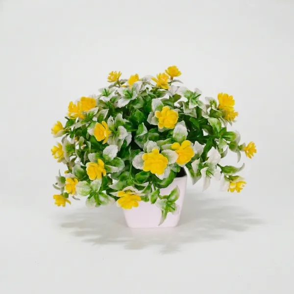 Yellow_And_White_Plastic_Artificial_Flower_Bonsai_Plant_With_Pot_For_Home_Decor_And_Table_Decoration