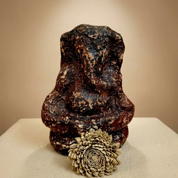 Handcrafted_Rustic_Textured_Ganpati_Sculpture_Paper_Mache_Finished_Agri_Waste_Mycelium_Bonded_Decor