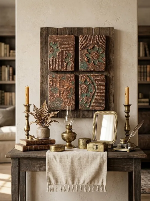 Decorative_Tiles_Set_Of_4_Antique_Paper_Mache_Coated_Agri_Waste_Mycelium_Bonded_Decor