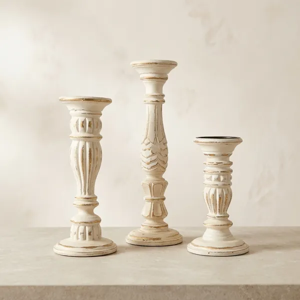 Hand_Carved_Artisanal_Wooden_Candle_Pedestal_Stand_Set_Of_3