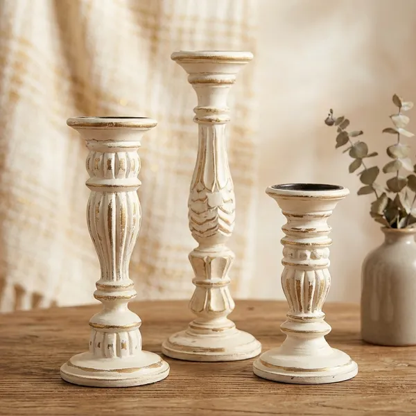 Hand_Carved_Artisanal_Wooden_Candle_Pedestal_Stand_Set_Of_3