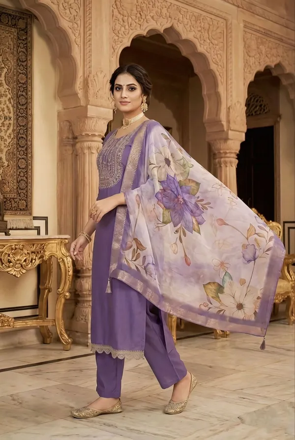Purple_Embroidered_Salwar_Suit_Set_With_Floral_Dupatta_For_Women