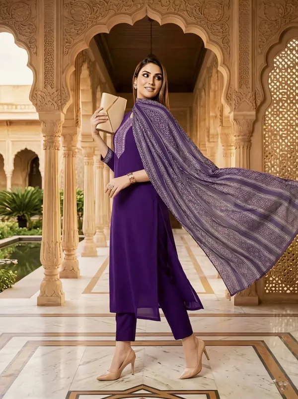 Purple_Georgette_Embroidered_Kurta_Set_With_Dupatta_For_Women