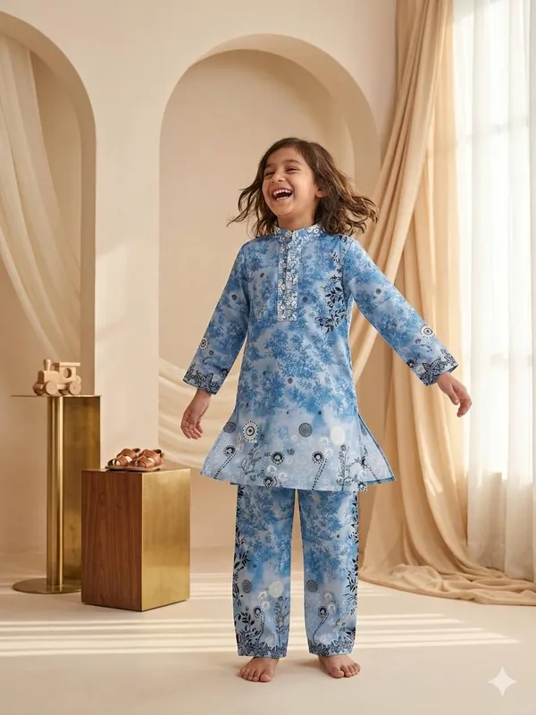 Sky_Blue_Printed_Co-ord_Set_For_Girls