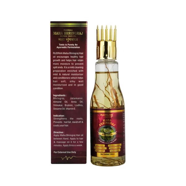 Rudraa_Maha_Bhringraj_Ayurvedic_Hair_Oil_With_Brahmi_&_Natural_Herbs_-_280Ml_Pack_Of_2